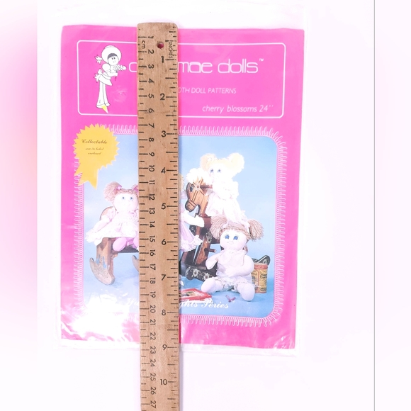 VTG 1983 Daisymae Dolls Cherry Blossoms Original Doll Clothes Pattern NOS - Picture 7 of 8